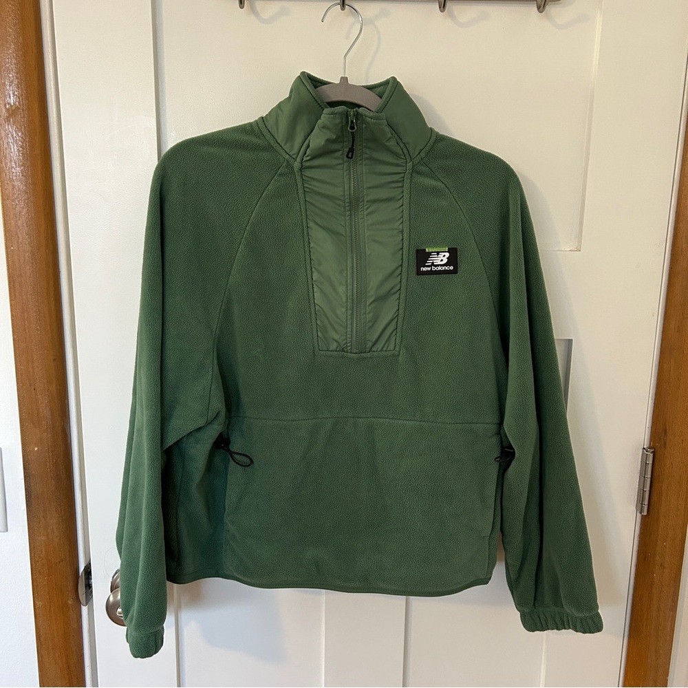 New Balance green half zip fleece
